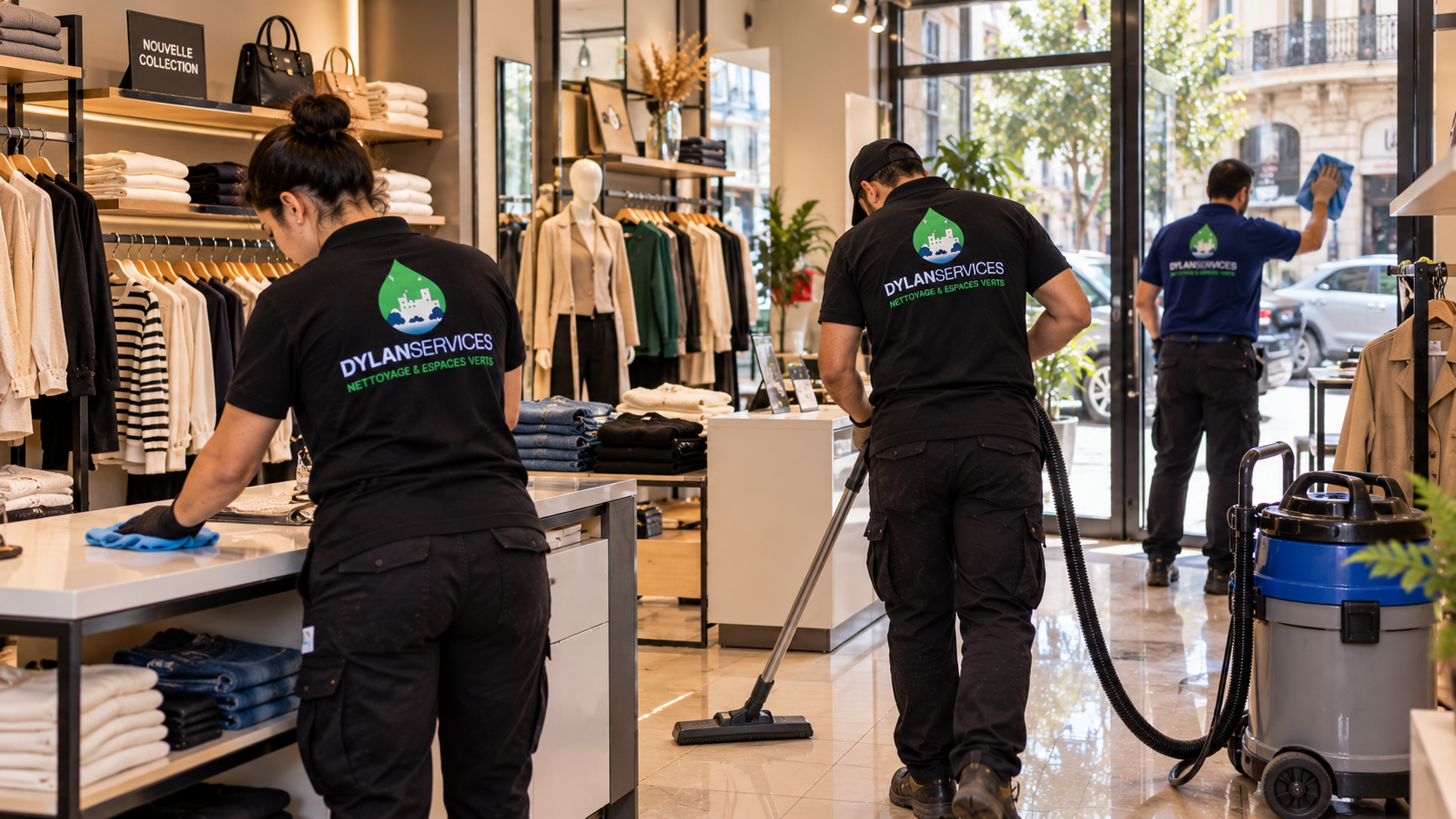 Nettoyage d'une boutique de mode